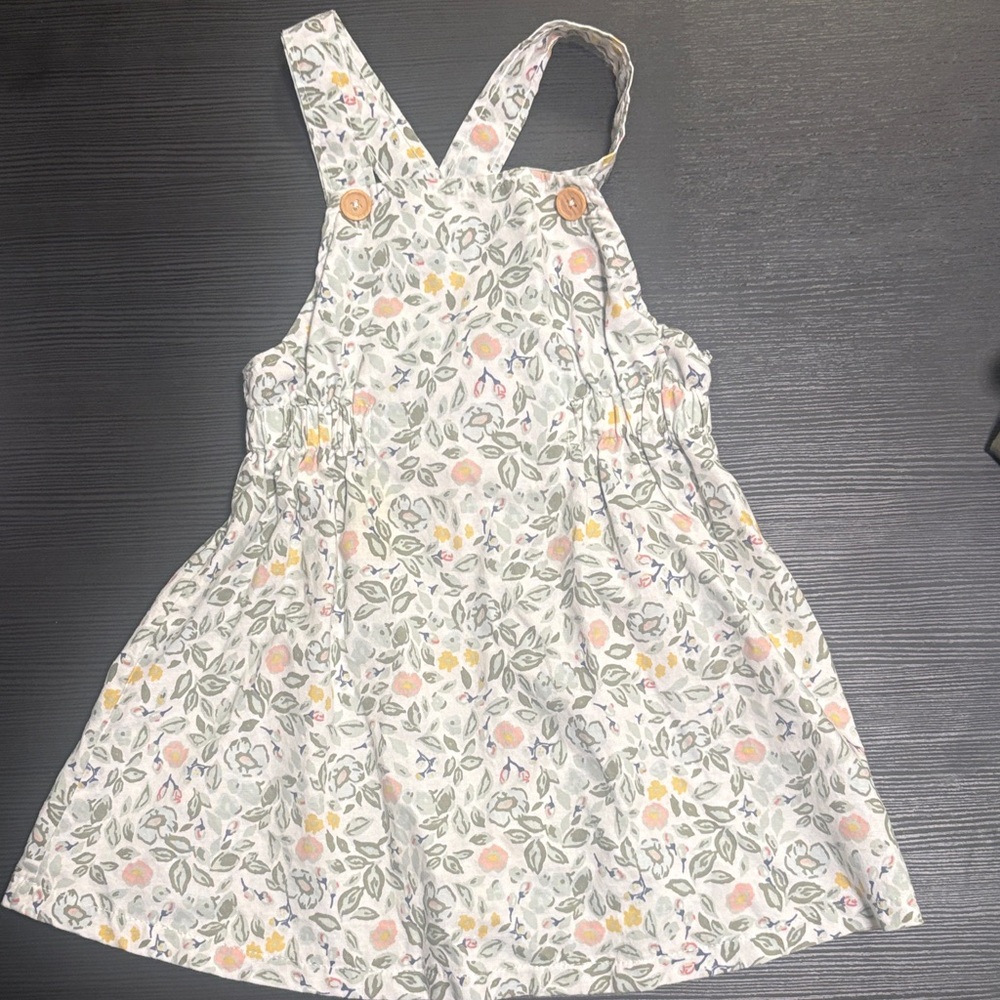 BearPaw Floral Print Baby Girl 24M Overalls